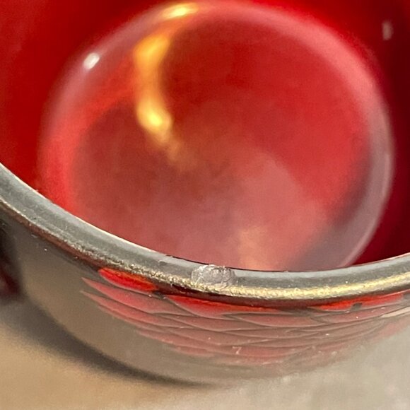 Set Of 4 Gibson Home Black Floral Ceramic Mugs With Multicolor Interiors Dishwas - Picture 7 of 11